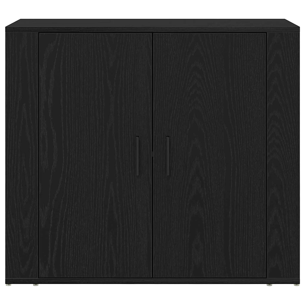 Credenza Rovere Nero 80 x 33 x 150 cm Legno multistrato 3333079