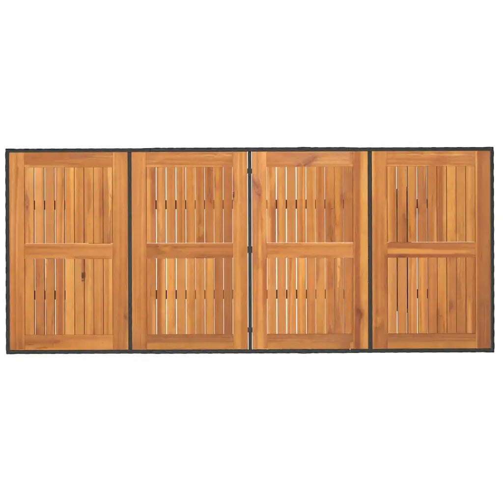 Set da Pranzo per Giardino con cuscino 7 pcs Nero polyrattan 3261623