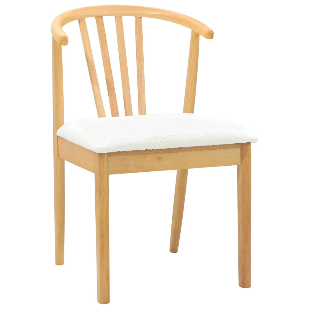 Sedia da pranzo 2 pcs Naturale e Bianco 42020401