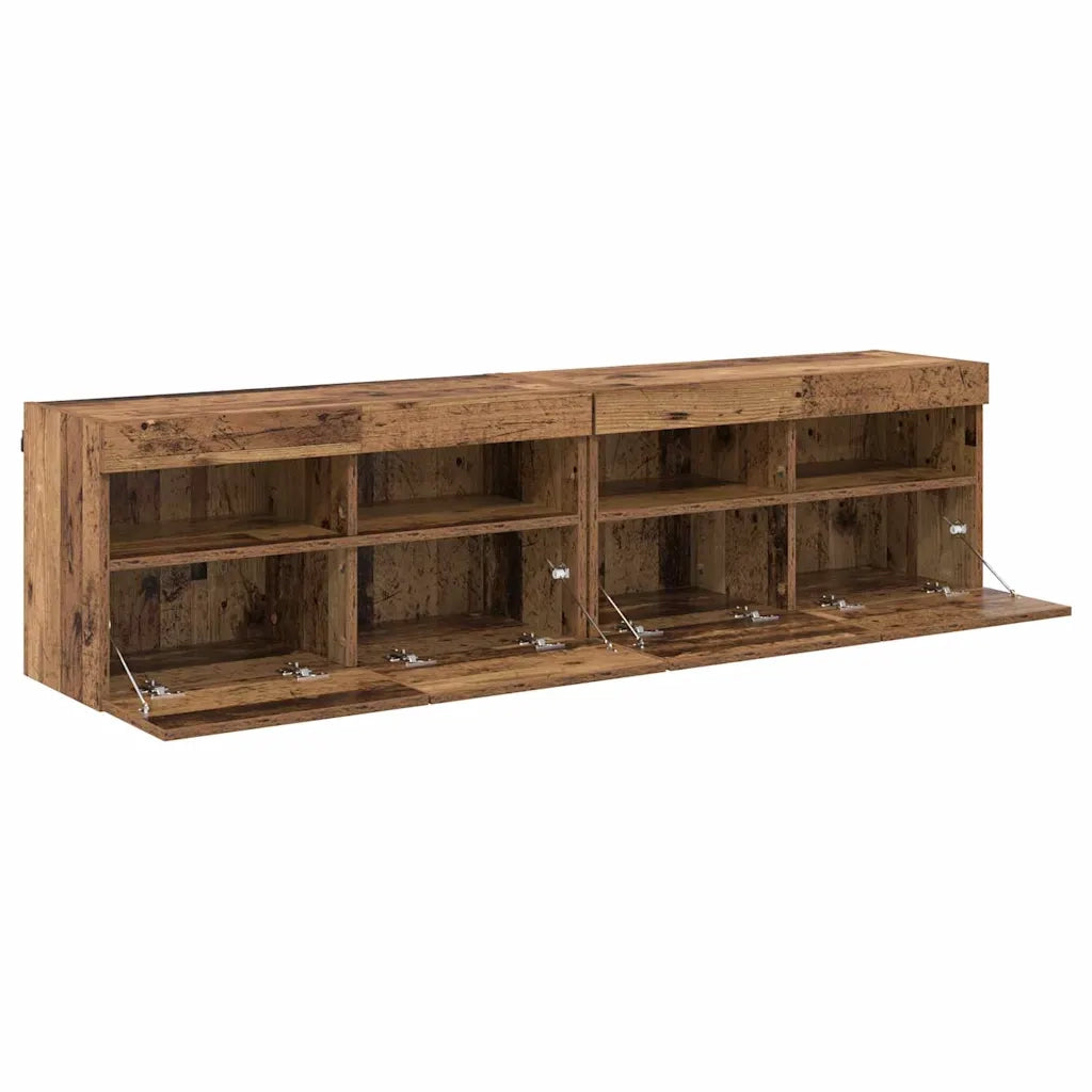Mobiletti TV da Parete 2 pcs Legno vecchio 80 x 30 x 40 cm 882978
