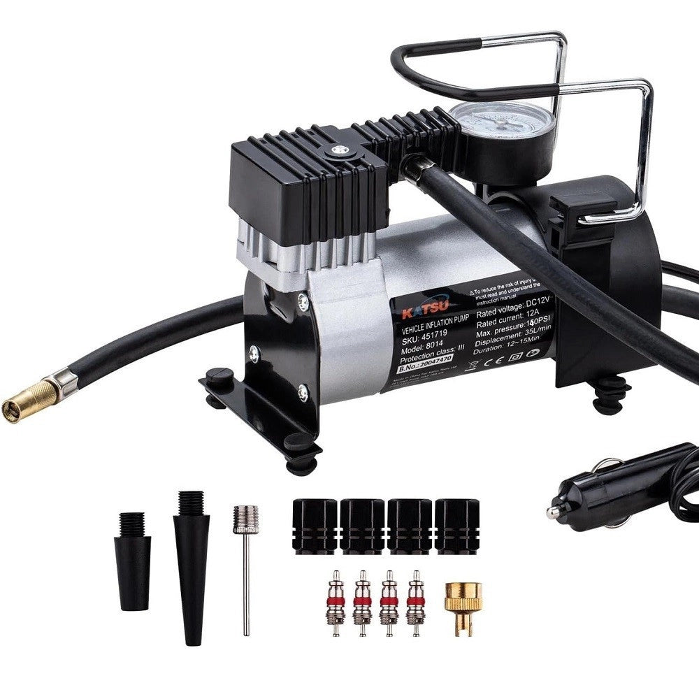 Trade Shop - Compressore Portatile Pompa 12v Dc 14 A 150 Psi Per Pneumatici Auto Furgoni 4x4 -