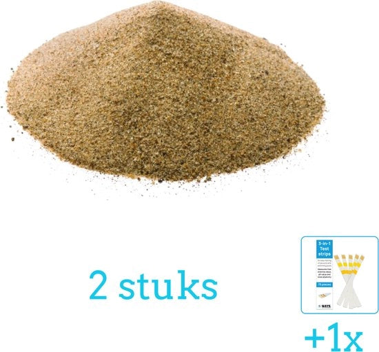 Filtro per piscine Comfortpool 25kg - 2 pezzi - Confezione economica - Incluso kit di test WAYS (1 pezzo) - Adatto per filtri di sabbia Intex e Bestway pompe.