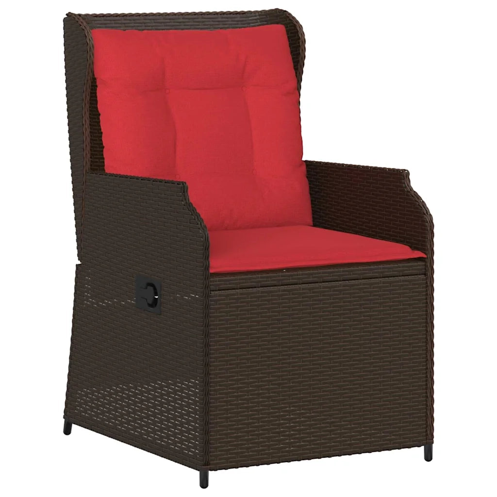 Panchina da giardino 2 pcs Marrone polyrattan 3394491