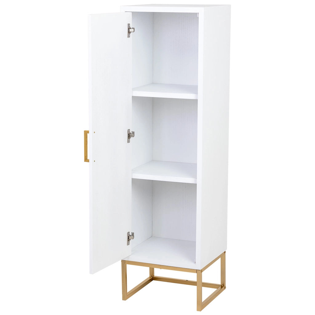 Mobiletto in legno e metallo a 3 ripiani 40,5x37x139,5