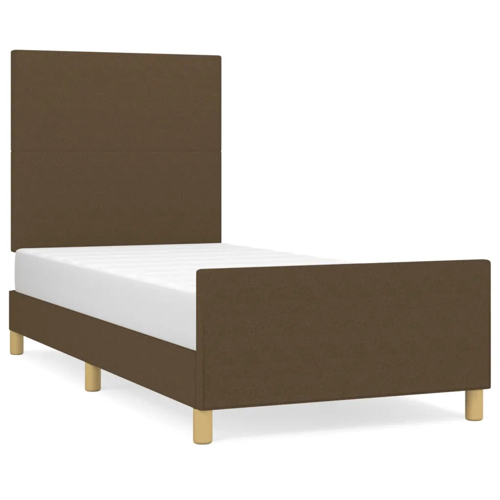 Giroletto senza Materasso Marrone Scuro 80x200 cm Tessuto 3124850