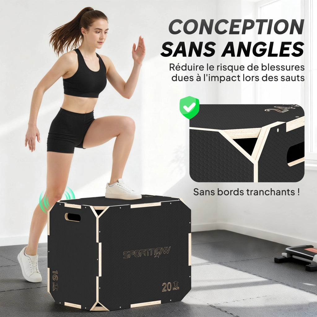 Box per allenamento 3 in 1 ¨C Minimal ¨C Legno, nero