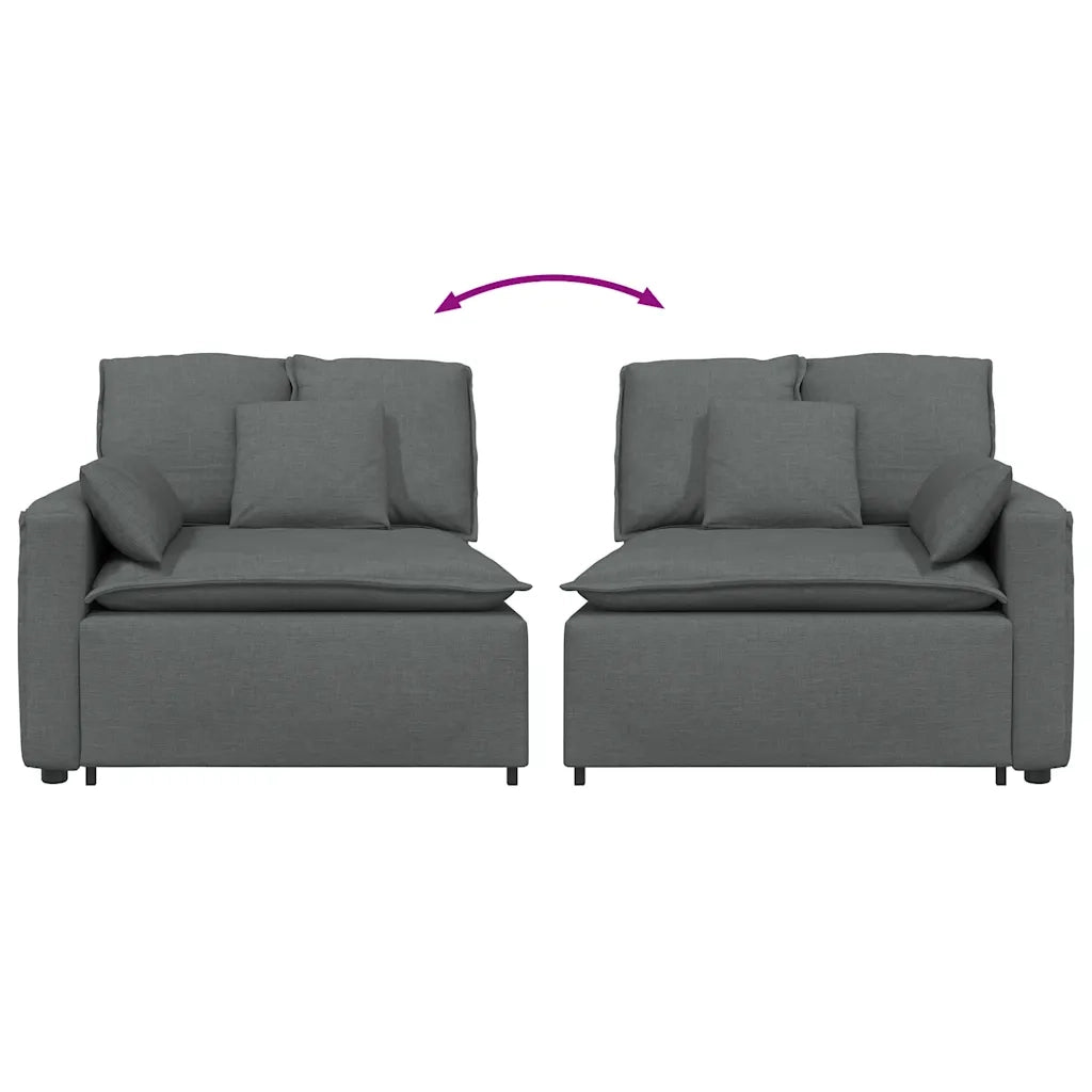 Modulo Terminale Bracciolo Divano Modulare con Cuscini-Sofa Modulare-Divanetto 100 cm 362323