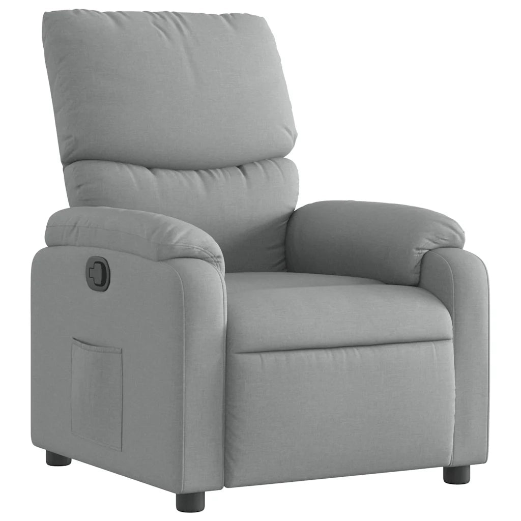 Poltrona reclinabile in tessuto grigio chiaro 3205680