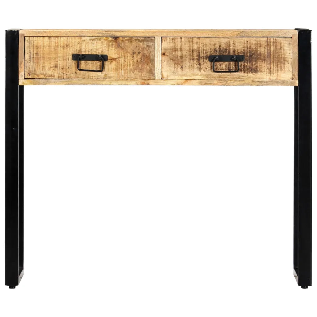 Tavolo Consolle | Tavolo d'Ingresso 90x30x75 cm in Legno Massello di Mango
