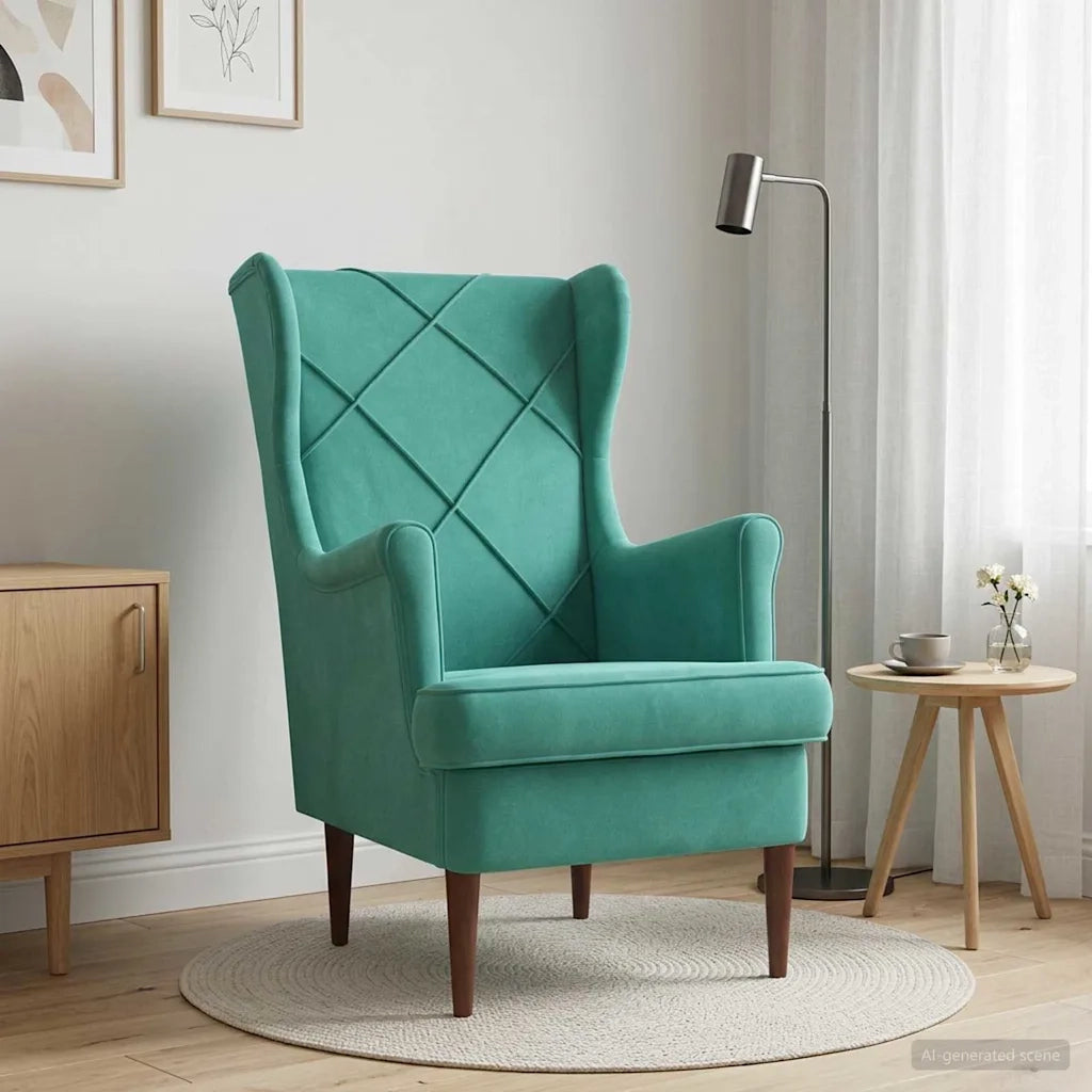 Poltrona Turchese Velluto 42029906