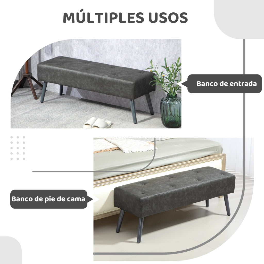 Pouf per letto ¨C Minimal ¨C 114x38x42 cm grigio