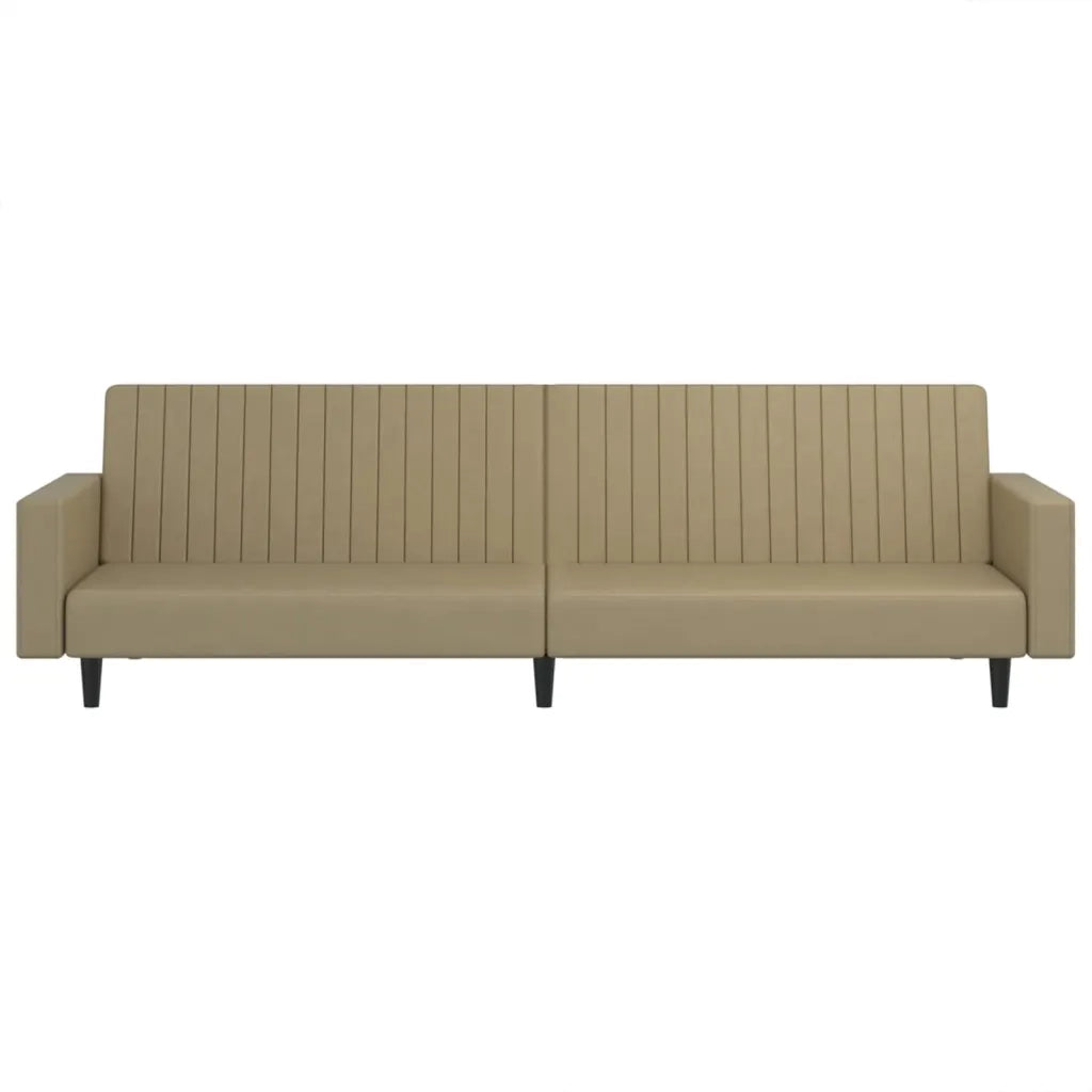 Divano Letto a 2 Posti-Sofa Letto 2 Posti-Daybed Cappuccino in Similpelle 450220