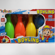 Trade Shop - Set Da Bowling Per Bambini Con 6 Birilli Regalo Di Natale Giocattolo Gioco -