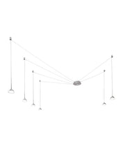 Lampada a Sospensione LED Isabella 48W 3000K Dimmerabile Ø350 cm Alluminio satinato - Lampadario in Metallo variaforma