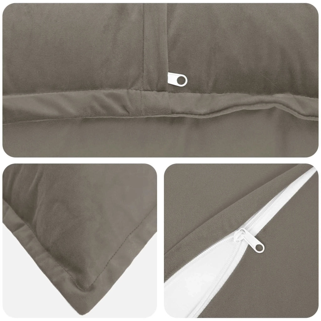 Cuscino con cuscino HOUTEN 6 pz Grigio Chiaro Velluto 932154