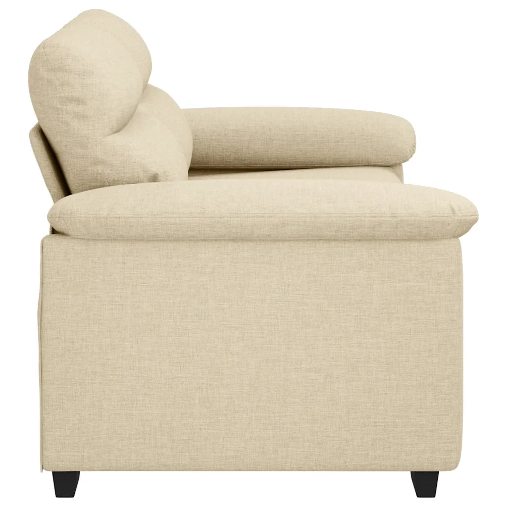 Divano a 2 Posti Crema 160x81x84 cm in Tessuto 4105304