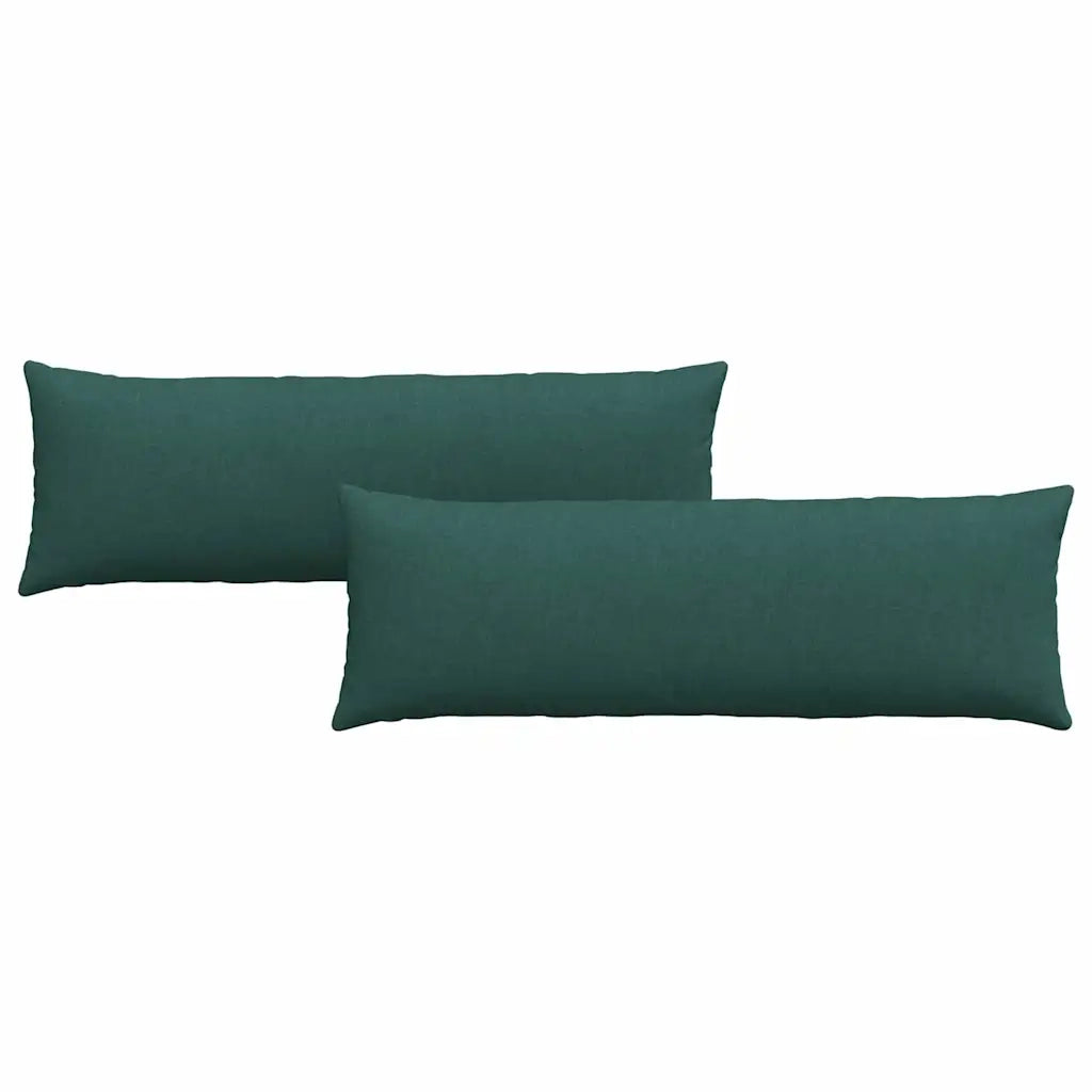 Cuscini da Divano 2 pz | Cuscini per sedie Verde Scuro 120 x 40 cm Tessuto
