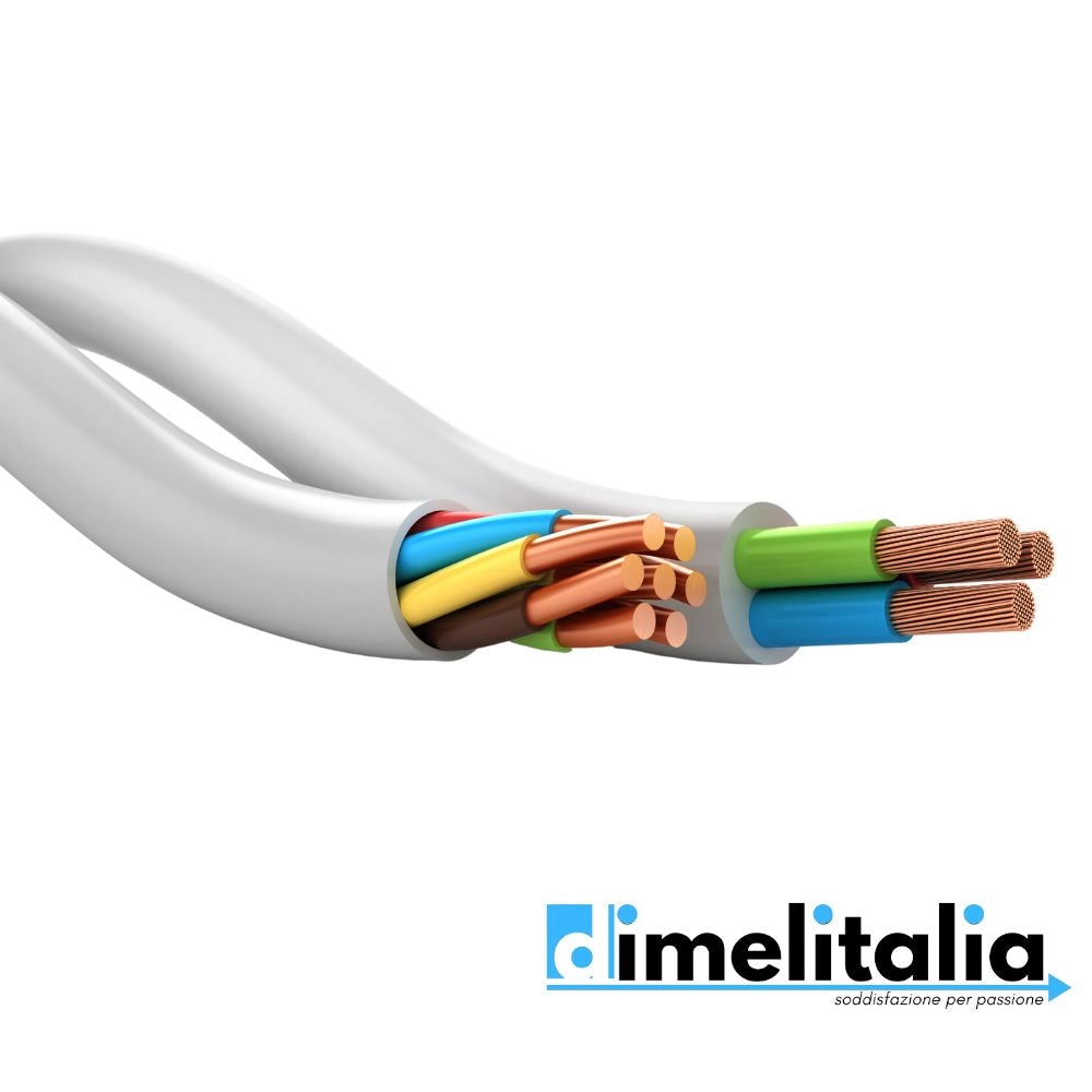 Cavo elettrico grigio fror gommato flessibile tutor tripolare antifiamma 3 fili *** lunghezza metri 10, sezione condu...
