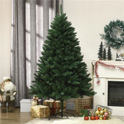 ALBERO DI NATALE ARTIFICIALE 180CM CON 800 RAMI E BASE IN METALLO, VERDE