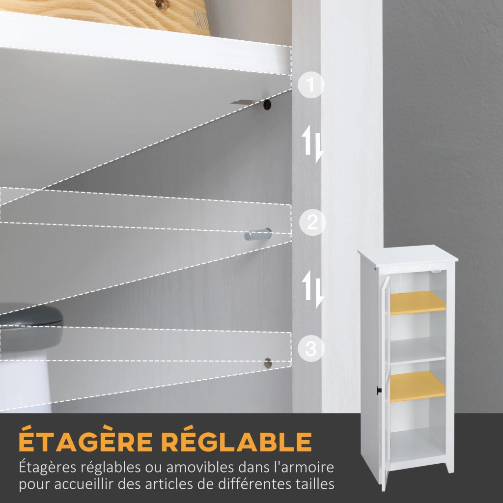Armadio Bianco con 3 Ripiani Regolabili ¨C Minimal ¨C 120 cm