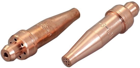 Acetilene Snijtips per 0-2 pezzi - Diametro 6-10 - Flusso di ossigeno 25-30 - Consumo di combustibile 3-5 - Pre-accensione 0,6 - Set di punte per snidere