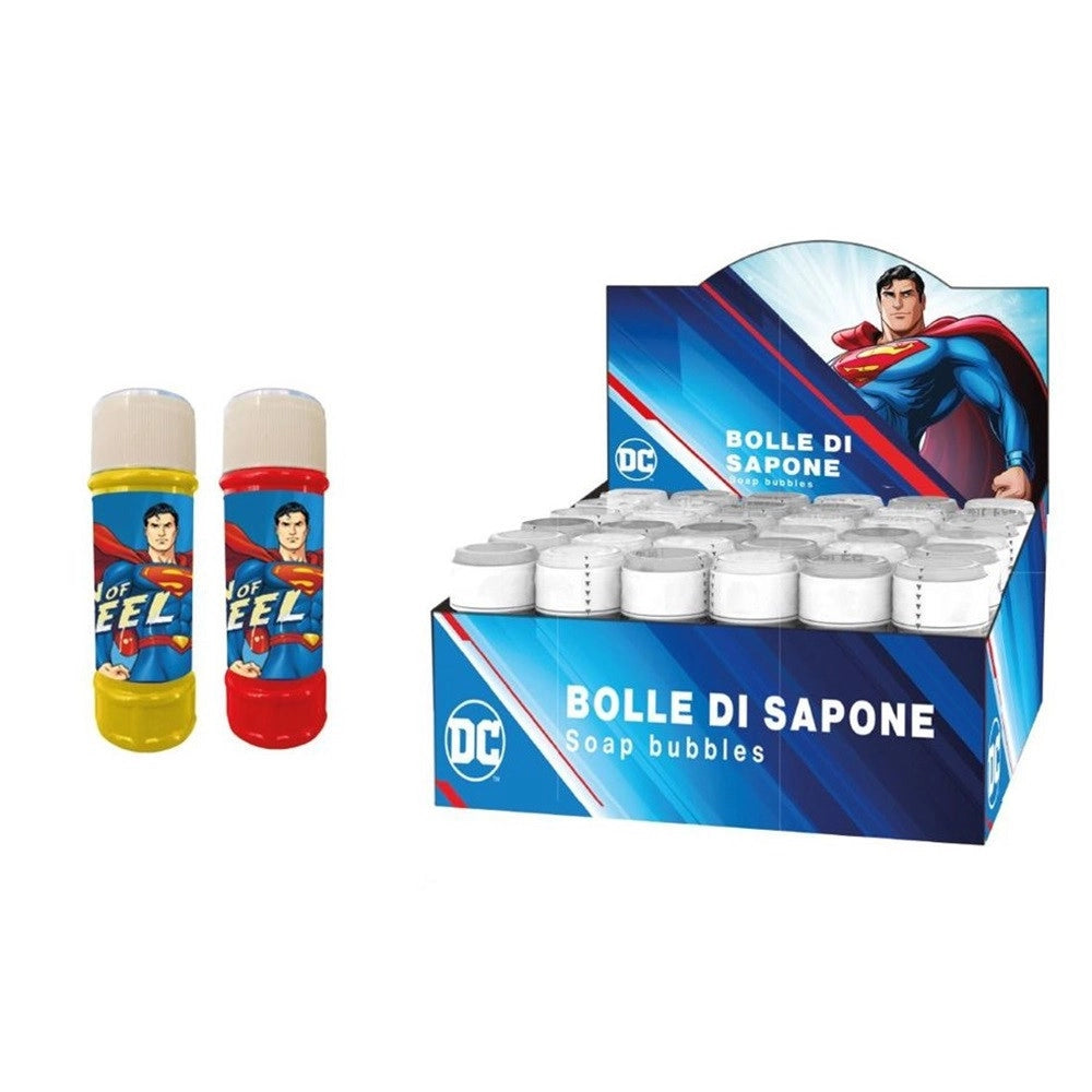 Trade Shop - Bolle Di Sapone Confezione Da 36 Pz Flaconi 60 Ml Superman Per Feste Gioco Bambini 959188 -