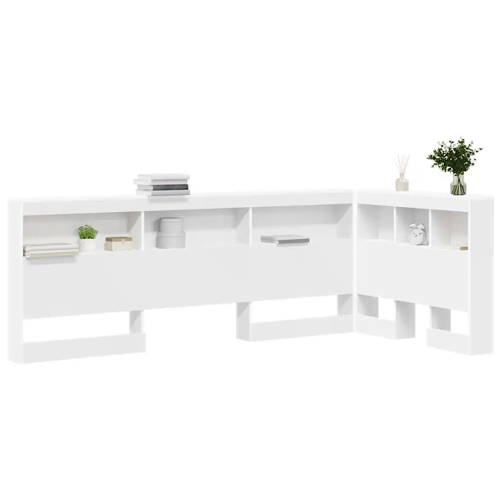 Testata contenitore con testiera Bianco 90 cm Legno multistrato 3335517