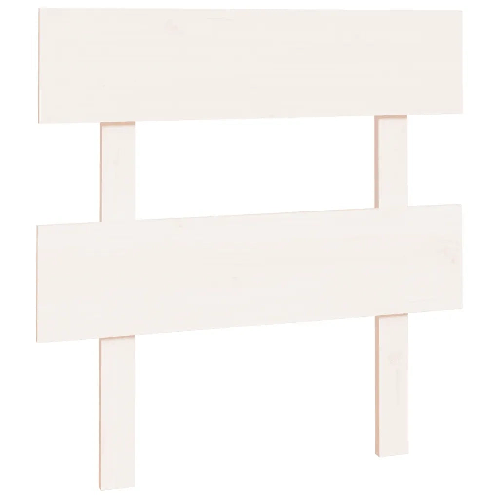 Testiera | Testata per Letto Bianca 93,5x3x81cm in Legno Massello di Pino