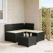 Divano da esterno-Divano da Giardino 3 posti con cuscini in look rattan PP 367440