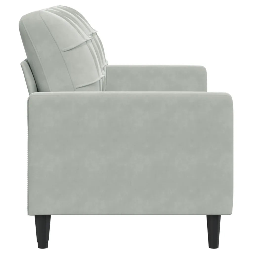 Divano a 2 Posti-Sofa 2 Posti Grigio Chiaro 140 cm in Velluto 354525