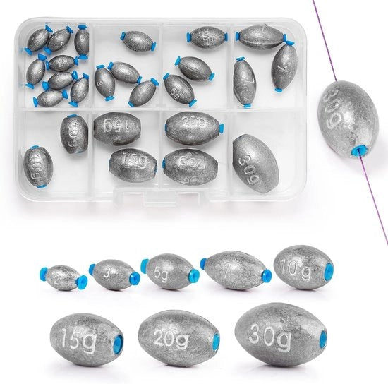Set di pesca perenloodset - 8 misure - 25 pezzi