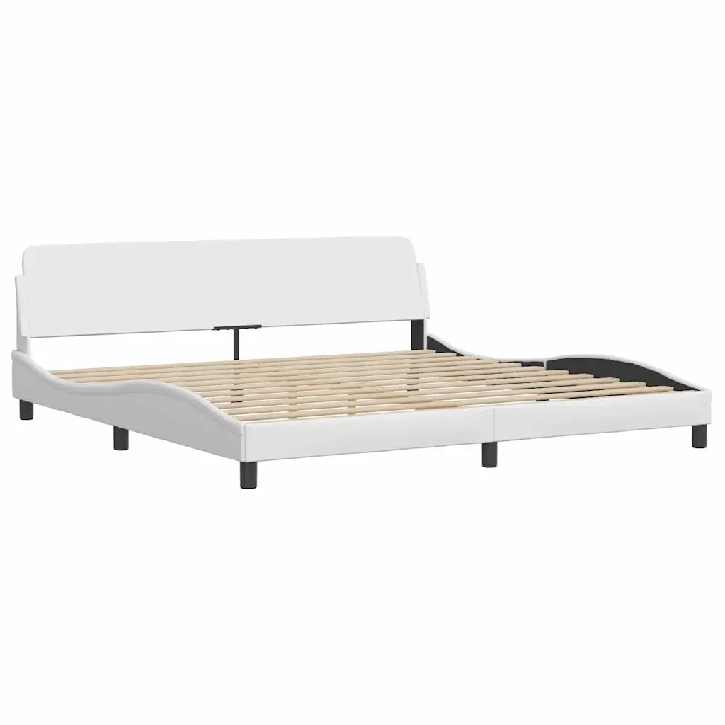 Giroletto senza Materasso Zadar Bianco 200x200 cm in Similpelle