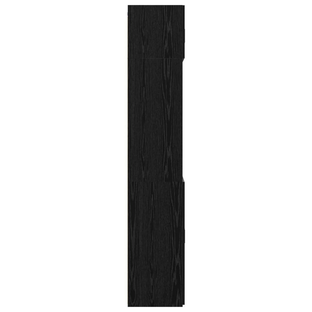 Armadio per la conservazione con ripiani Rovere Nero 3446669
