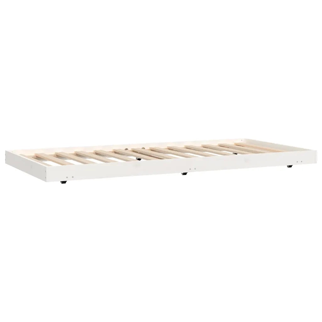 Letto singolo | Letto per adulti | Letto senza Materasso Bianco 90x190 cm in Legno Massello Pino