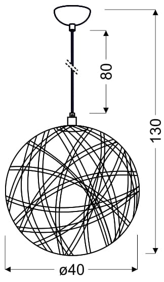 Lampada a sospensione Candellux Frida Ø40 cromata E27