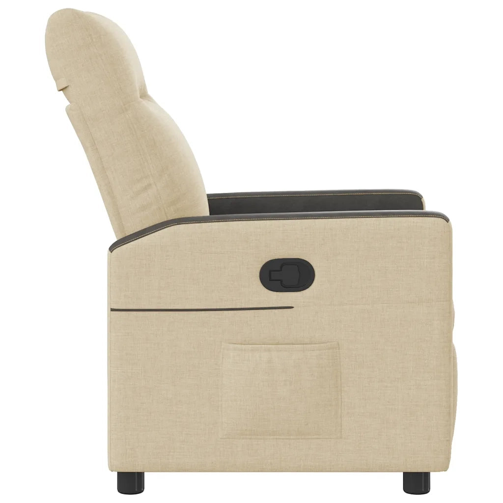 Poltrona Reclinabile in Tessuto Crema 4104829