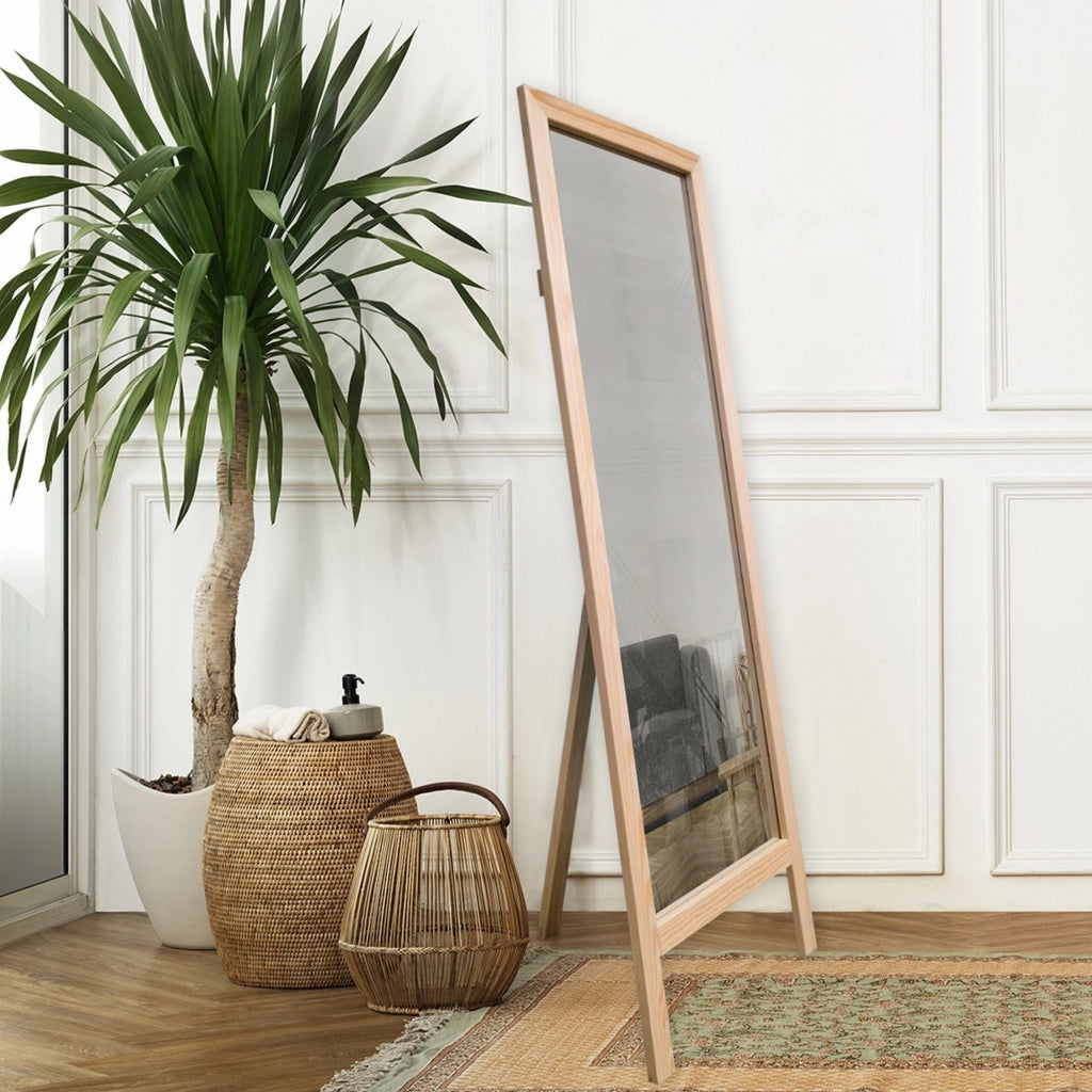 Crea, Specchio Forma Rettangolare, 45x145h cm Marrone Rovere