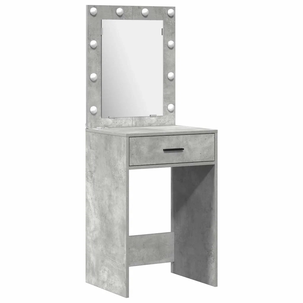 Set da tavolo da trucco con LED con porta 2 pcs Grigio cemento 3334275
