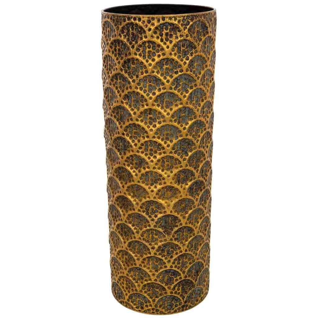 Portaombrelli in metallo dorato 20x20x54h cm