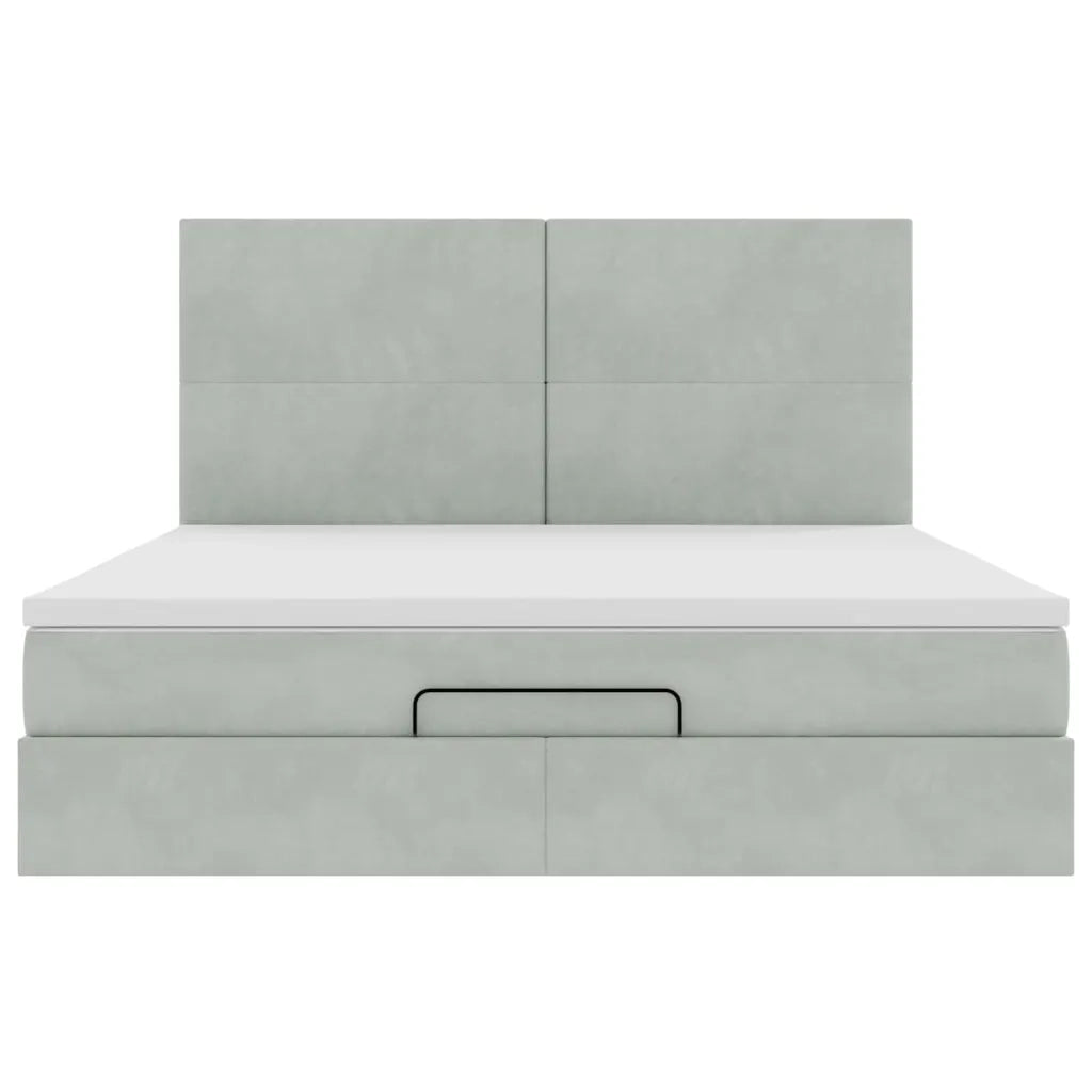 Struttura Letto Pouf con Materassi 180x200 cm Velluto 3313415
