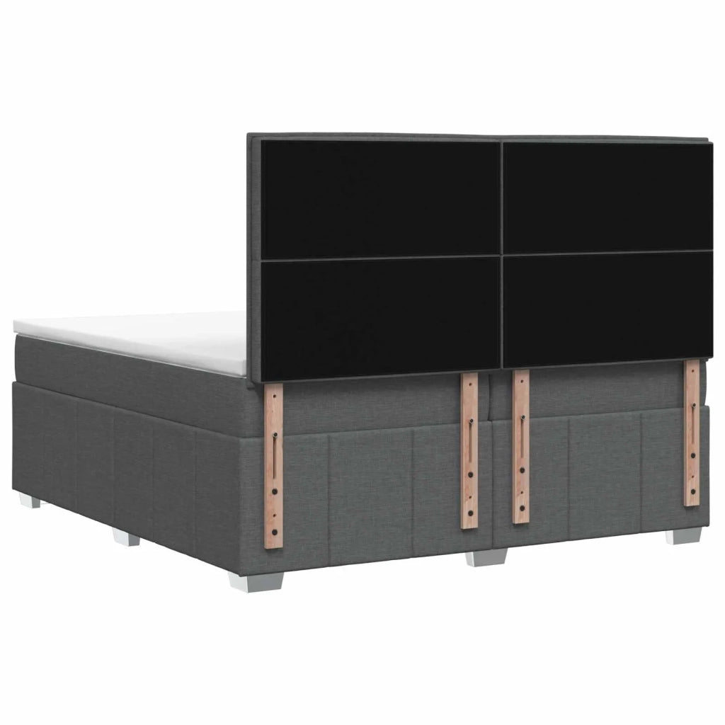Letto box spring con materasso Grigio Scuro 200 x 200 cm 3454212