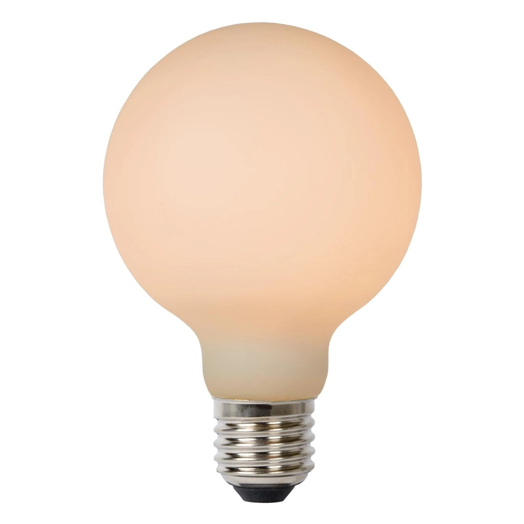 Lampadina LED opalina sferica E27 8W 2700K Lucide