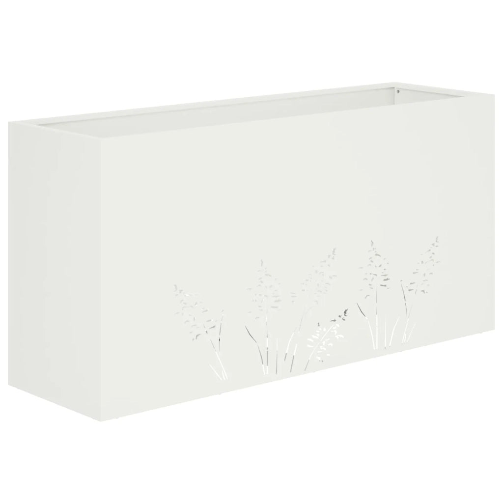 Vaso da giardino Bianco 100 x 30 x 49 cm 8005864