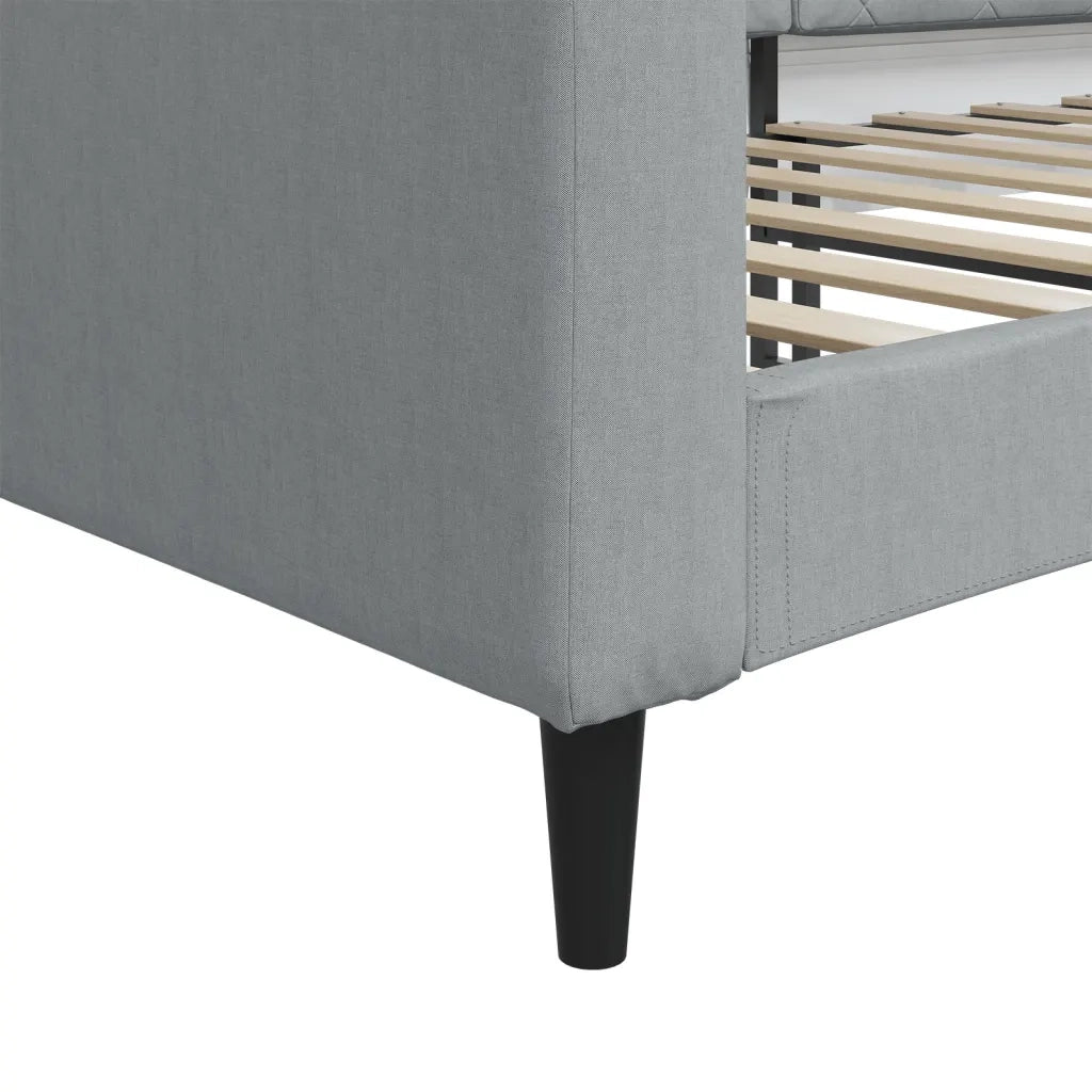 Letto singolo | Letto per adulti | Letto da Giorno Grigio Chiaro 90x190 cm in Tessuto