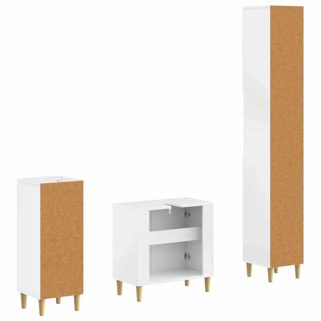 Set di armadietti da bagno in 3 pezzi DELFT 3417868