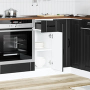 Base da Cucina Lucca Nero in Legno Multistrato 853698