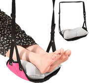 Sostegno per piedi per l'aereo con cuscino gonfiabile - Rosa - Portatile e comodo