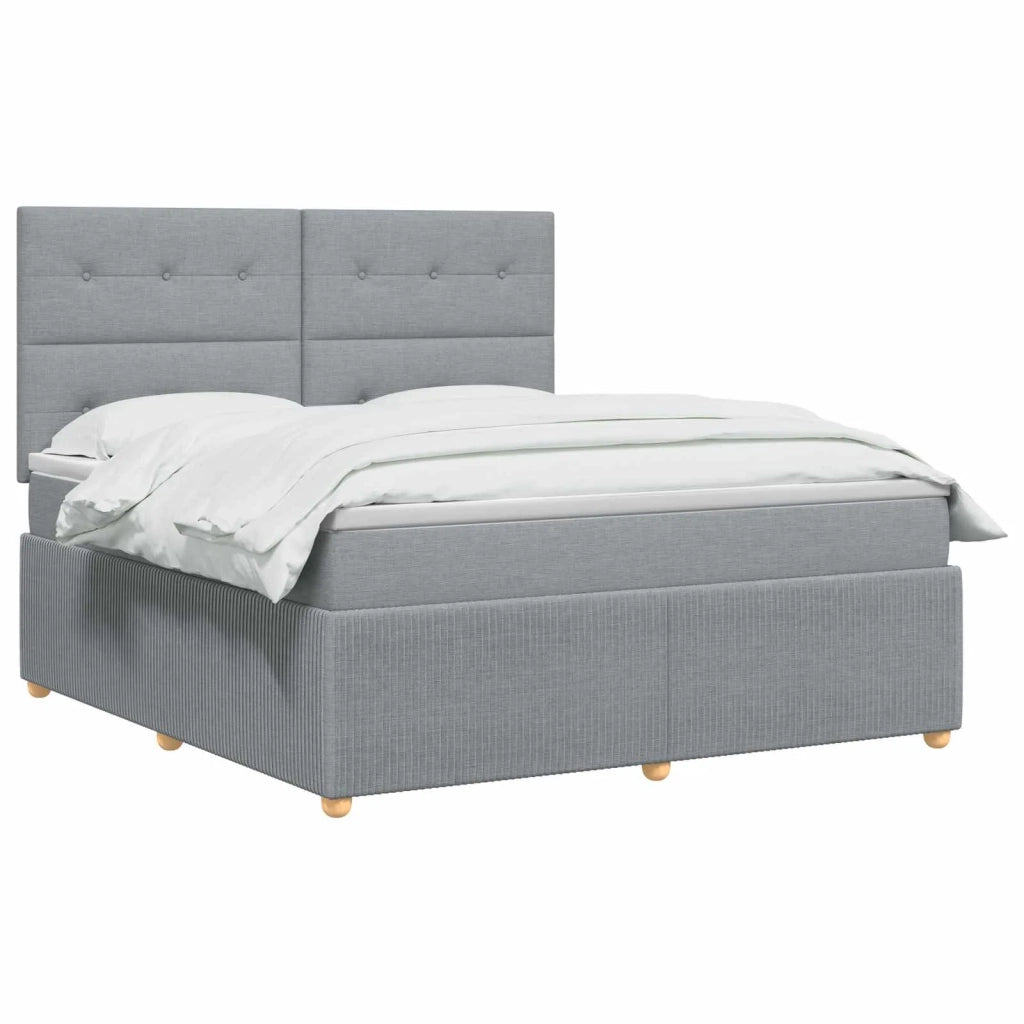 Letto box spring con materasso Grigio Chiaro 140 x 200 cm 3454410