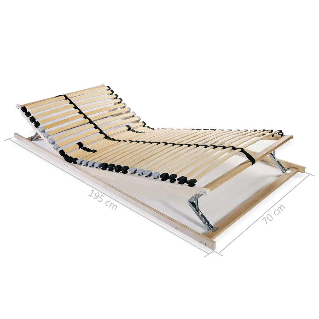 Letto singolo | Letto per adulti | Reti a Doghe 2 pz 7 Zone con 28 Doghe in Legno 70x200 cm