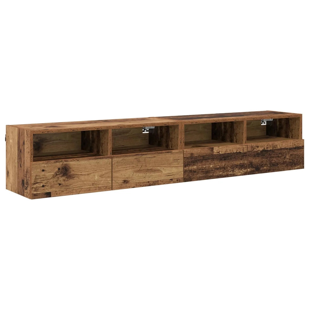 Mobiletti TV da Parete 2 pcs Legno vecchio 80 x 30 x 30 cm 882929